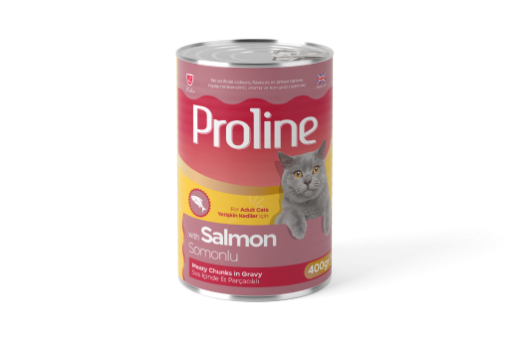 PROLİNE KEDİ KONSERVESİ 400 GR SOMON BALIKLI resmi