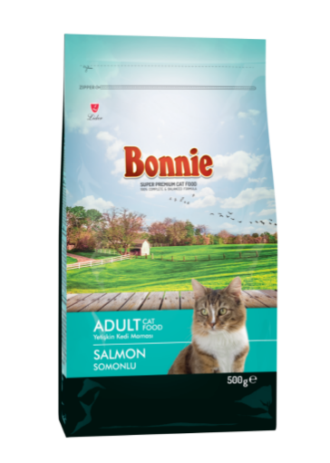 BONNİE KEDİ MAMASI 500 GR SOMONLU resmi