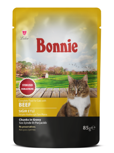 BONNİE KEDİ POUCH 85GR KISIRLAŞTIRILMIŞ DANA ETLİ resmi