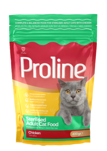 PROLİNE KEDİ MAMASI 400 GR KISIRLAŞTIRILMIŞ TAVUK ETLİ resmi