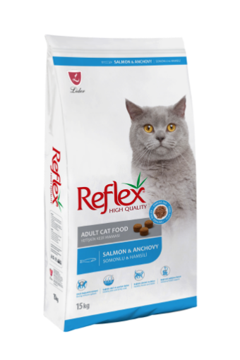 REFLEX KEDİ MAMASI 15 KG SOMON & HAMSİ *RFL203 resmi