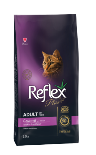 REFLEX PLUS KEDİ MAMASI 15 KG TAVUK ETLİ RENKLİ *RFX405 resmi