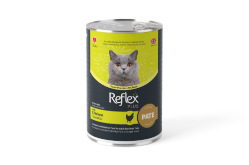 REFLEX KEDİ KONSERVESİ 395GR PATE KISIR TAVUK resmi