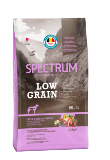 SPECTRUM LOW GRAIN KÖPEK MAMASI 2,5 KG ORTA IRK KUZU & YABAN MERSİNİ *SPL005 resmi