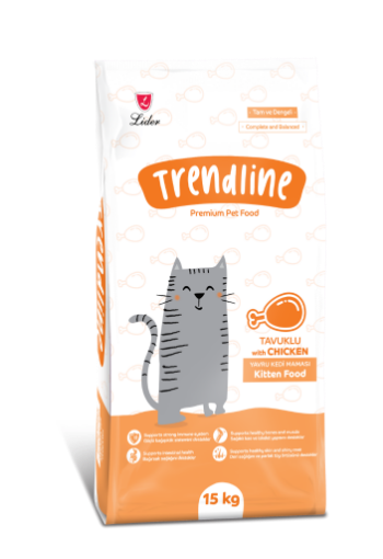 TRENDLINE KEDİ MAMASI 15 KG YAVRU TAVUK ETLİ resmi