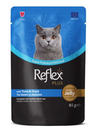 REFLEX POUCH KEDİ 85 GR TON & ALABALIKLI *RFK82 resmi