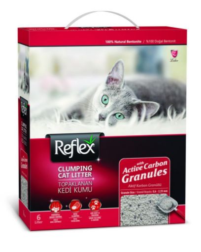 REFLEX KEDİ KUMU 6LT AKTİF KARBON GRANÜL resmi
