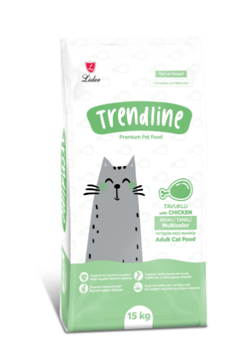 TRENDLİNE KEDİ MAMASI 15 KG MULTİCOLOR resmi