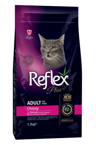 REFLEX PLUS KEDİ MAMASI 1,5 KG CHOOSY SOMONLU *RFX309 resmi