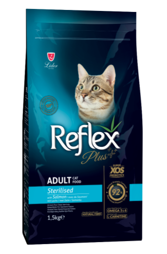 REFLEX PLUS KEDİ MAMASI 1,5 KG KISIRLAŞTIRILMIŞ SOMONLU *RFX308 resmi