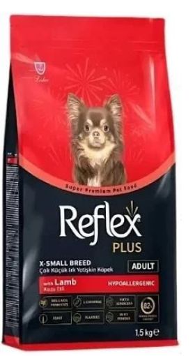 REFLEX PLUS KÖPEK MAMASI 1,5 KG ÇOK KÜÇÜK IRK KUZULU HİPOALERJENİK *RFX109 resmi
