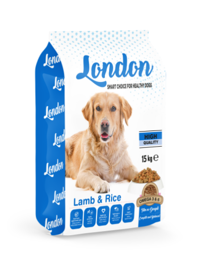 LONDON KÖPEK MAMASI 15 KG KUZU & PİRİNÇ resmi