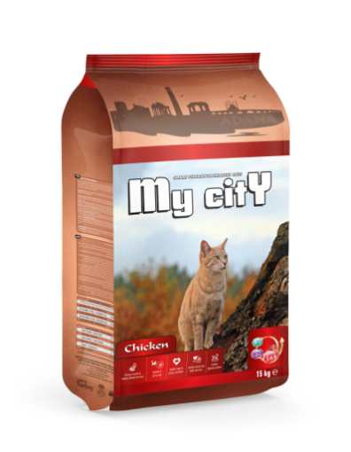 MYCITY KEDİ MAMASI 15 KG TAVUK ETLİ resmi