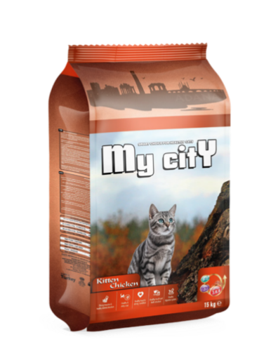 MYCITY KEDİ MAMASI 15 KG YAVRU TAVUK ETLİ resmi