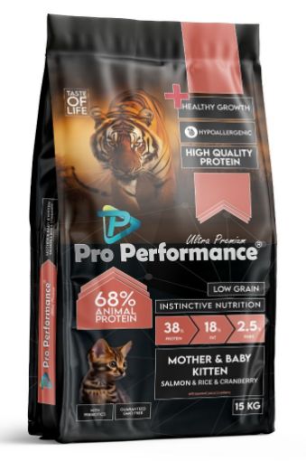 PRO PERFORMANCE KEDİ MAMASI 15 KG ANNE & YAVRU SOMON & PİRİNÇ resmi