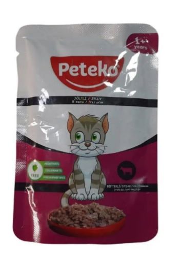 PETEKO POUCH KEDİ 85GR BİFTEKLİ resmi
