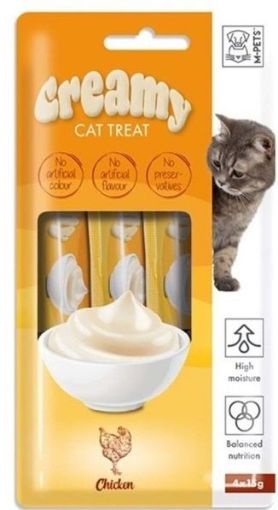 M-PETS TAVUKLU KREMA KEDİ ÖDÜL MAMASI 4'LÜ
 resmi