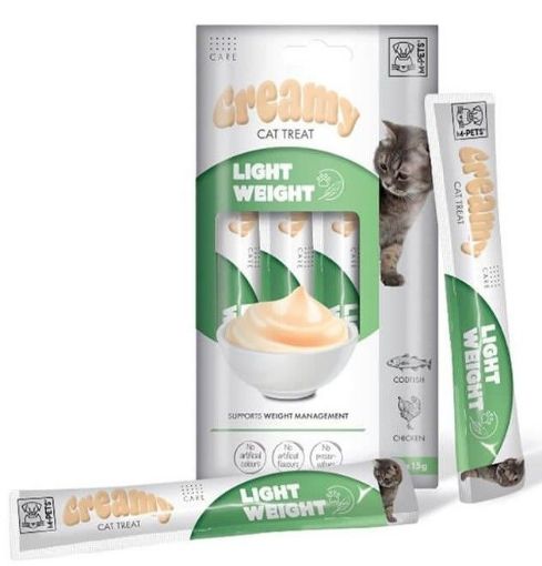M-PETS KREMA KEDİ ÖDÜL MAMASI 4X15 GR CİLT VE TÜY YAPISI DESTEKLEYİCİ resmi