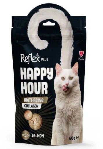 REFLEX PLUS HAPPY HOURS ANTİ-AGİN KOLAJENLİ YETİŞKİN KEDİLER İÇİN KEDİ ÖDÜL MAMASI 60GR
 resmi