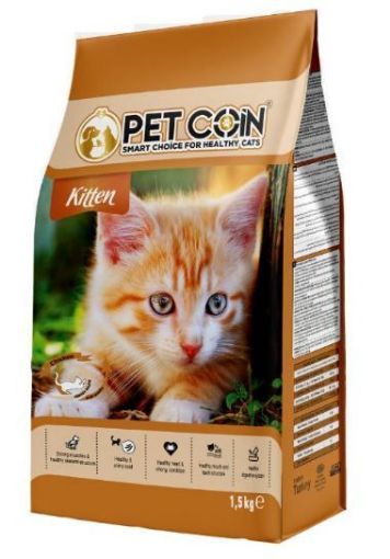PETCOIN KEDİ MAMASI 1,5 KG YAVRU TAVUK ETLİ resmi